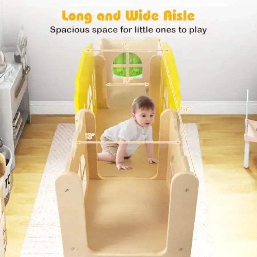 Wooden Toddler Slide 7-In-1 Climber Playset For Active Indoor Fun - ToylandEU