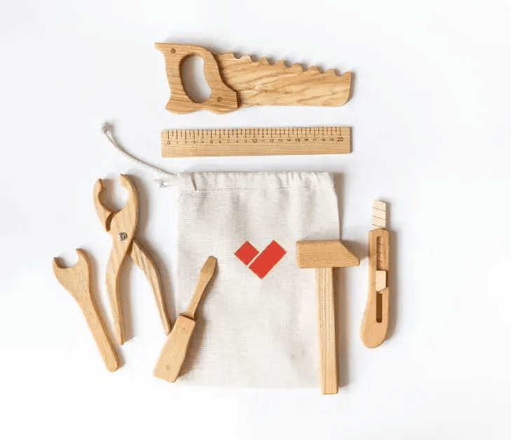Wooden Tool Kit For Toddlers With Realistic Pretend Tools - ToylandEU