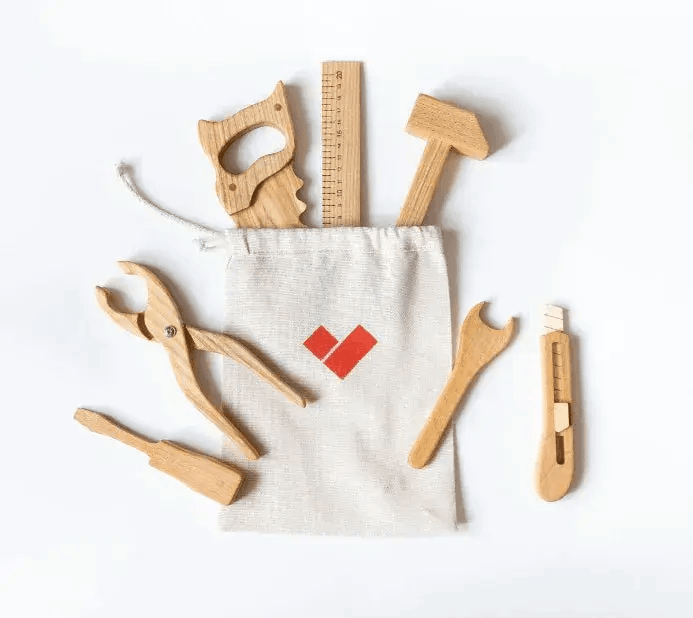 Wooden Tool Kit For Toddlers With Realistic Pretend Tools - ToylandEU