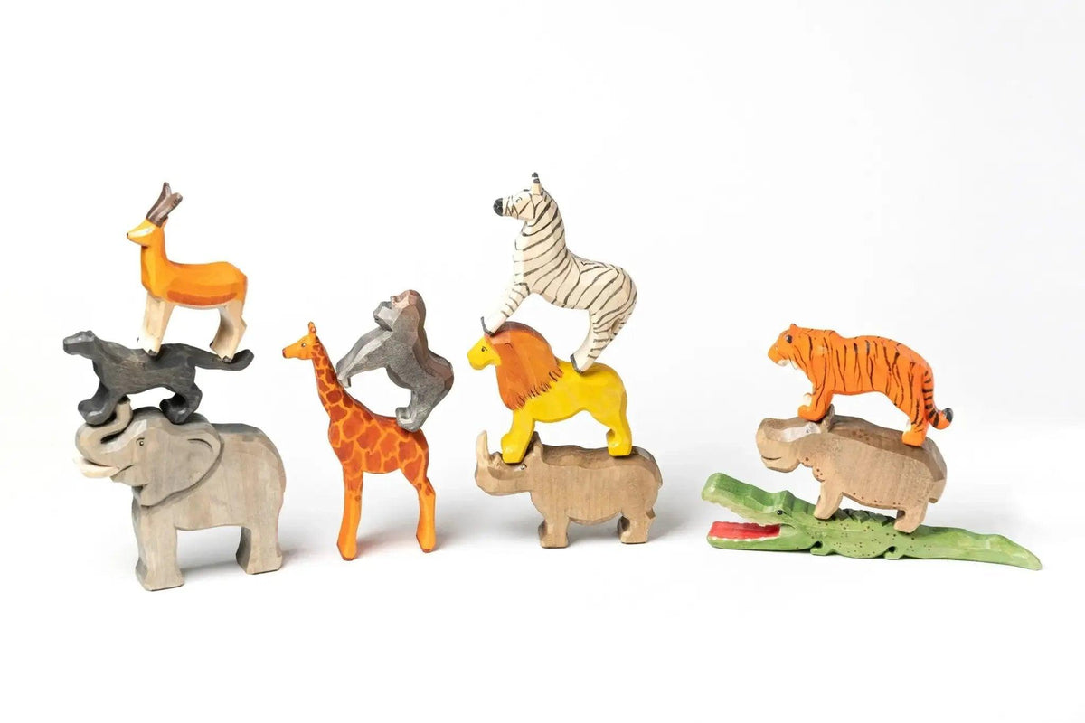  Wooden Safari Animals Toys -  ToylandEU™