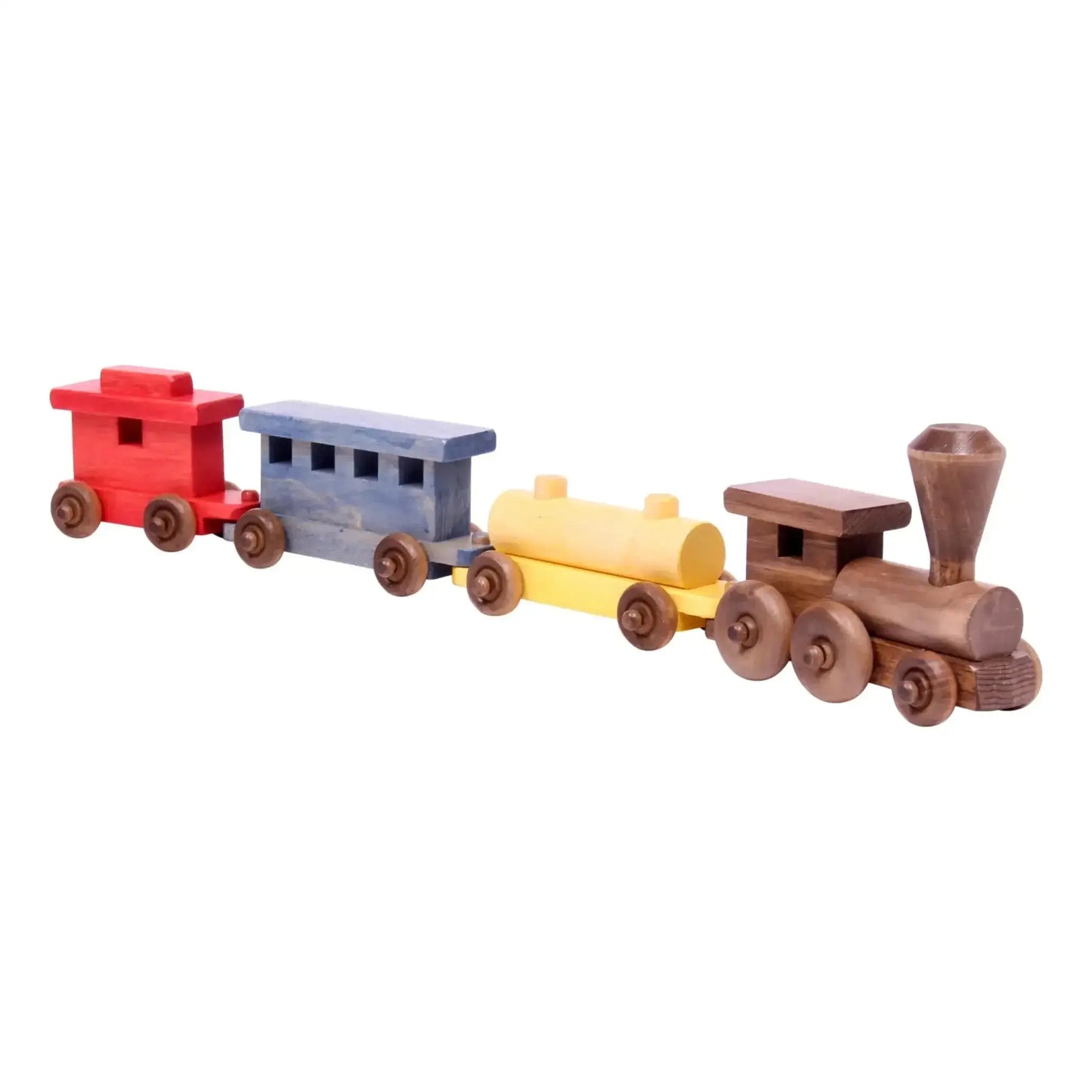 Wooden Toy Train Play Set, 24" Long, Kid-Safe Finish, Amish-Made - ToylandEU