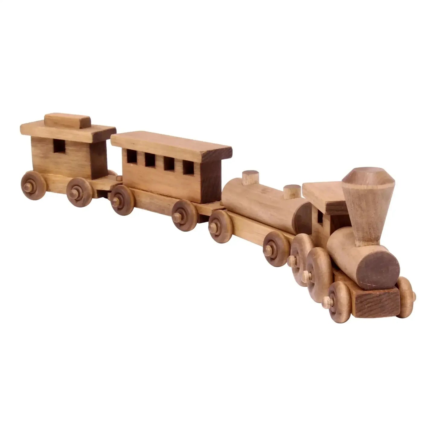 Wooden Toy Train Play Set, 24" Long, Kid-Safe Finish, Amish-Made - ToylandEU