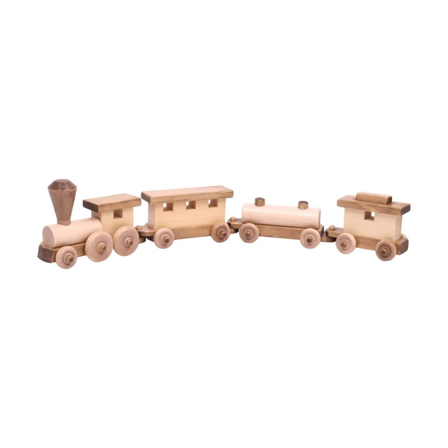 Wooden Toy Train Play Set, 24" Long, Kid-Safe Finish, Amish-Made - ToylandEU