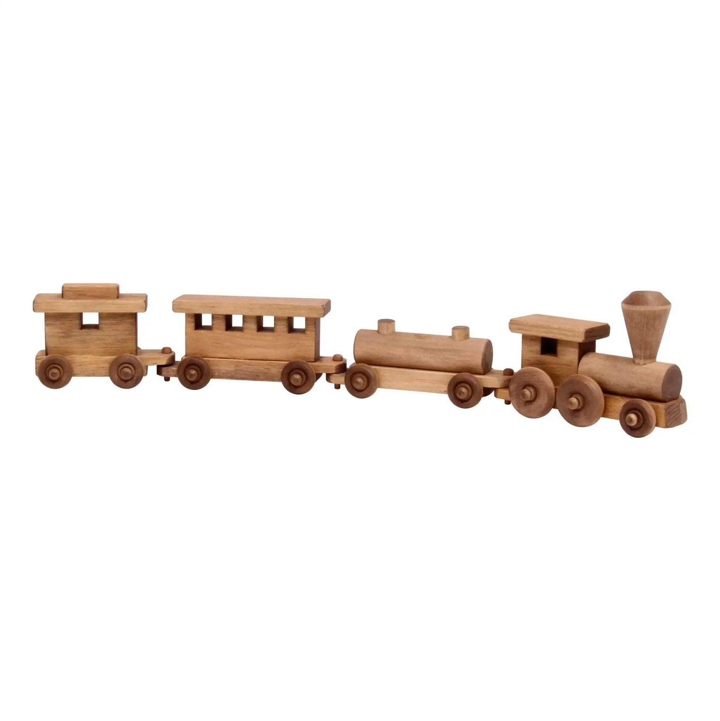 Wooden Toy Train Play Set, 24" Long, Kid-Safe Finish, Amish-Made - ToylandEU