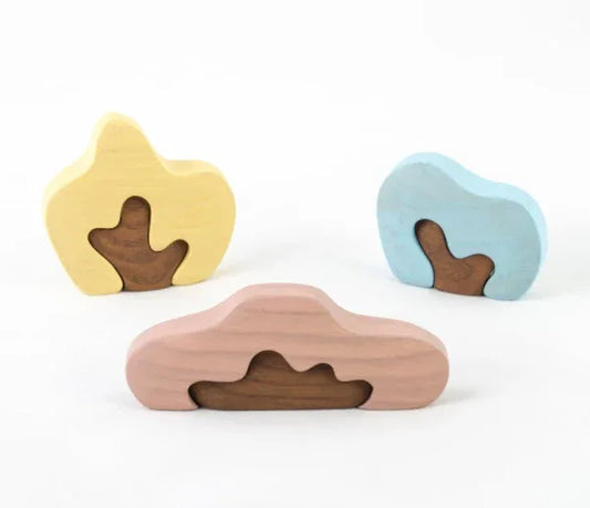 Wooden Toys Bushes Winter Set For Safe Natural Playtime - ToylandEU