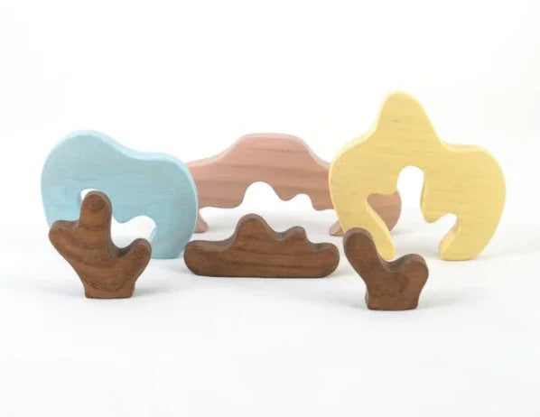 Wooden Toys Bushes Winter Set For Safe Natural Playtime - ToylandEU