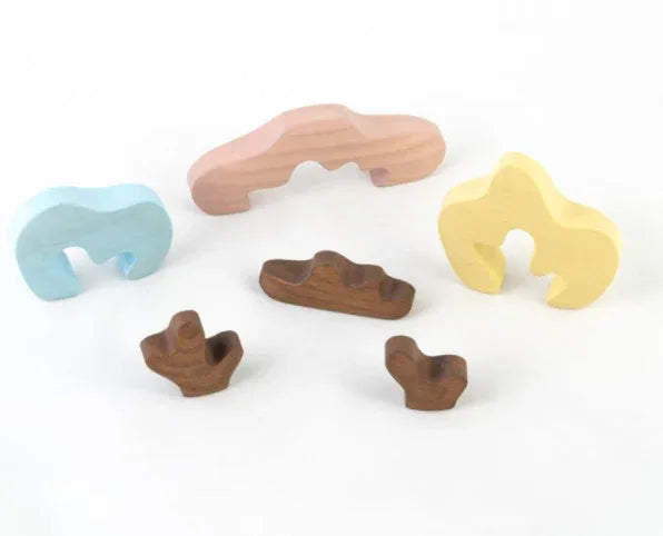 Wooden Toys Bushes Winter Set For Safe Natural Playtime - ToylandEU