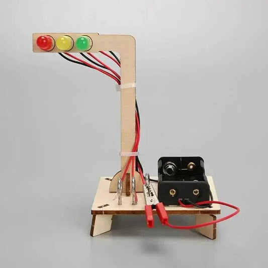  Wooden Traffic Lights Model Kids Science Toy Funny Technology Physics Teaching Aids Kit Learning Educational Toys for Children -  ToylandEU™
