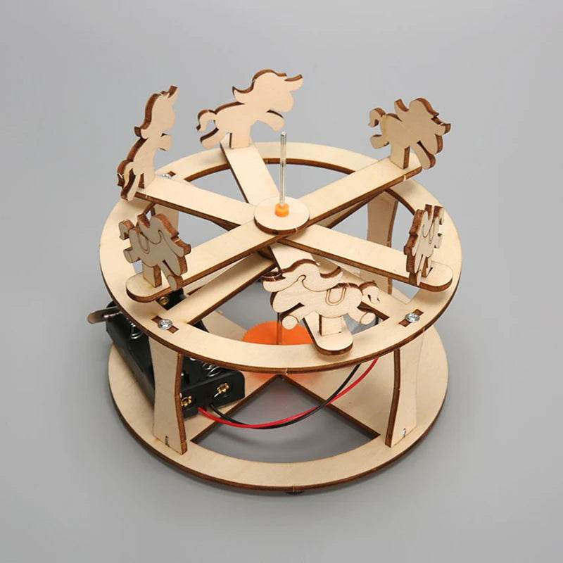 Wooden Traffic Lights Model Kids Science Toy Funny Technology Physics Teaching Aids Kit Learning Educational Toys for Children - ToylandEU