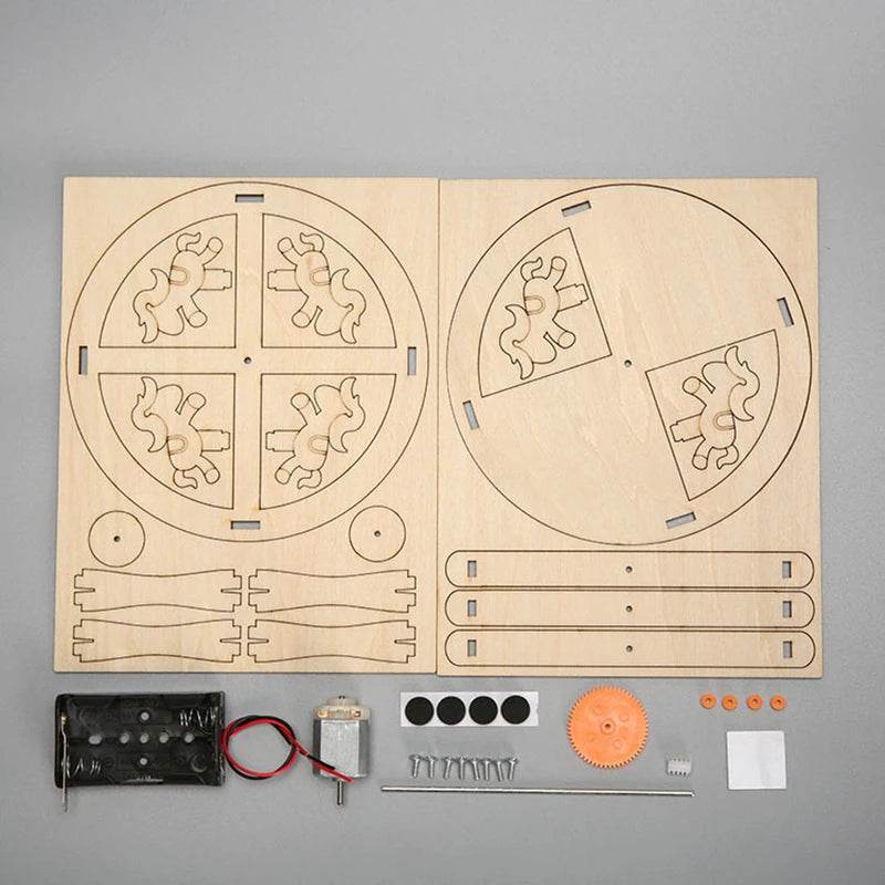 Wooden Traffic Lights Model Kids Science Toy Funny Technology Physics Teaching Aids Kit Learning Educational Toys for Children - ToylandEU