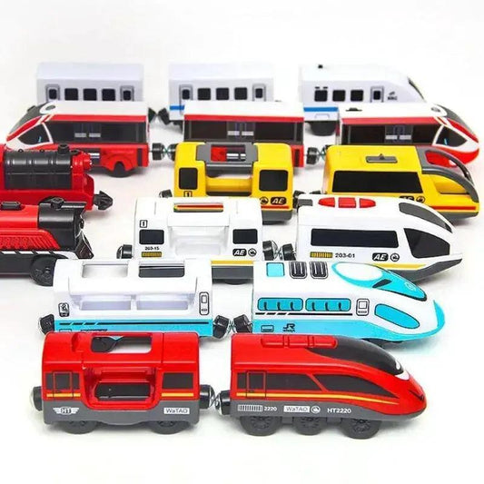  Wooden Train Set Electric Engine Premium Kids Gift -  ToylandEU™