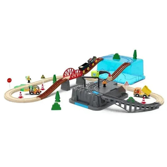  Wooden Train Set Magnetic Tracks Diy Build For Kids -  ToylandEU™