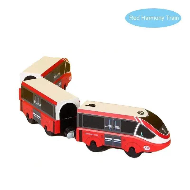 Wooden Train Set With Electric Engine For Kids Gift - ToylandEU