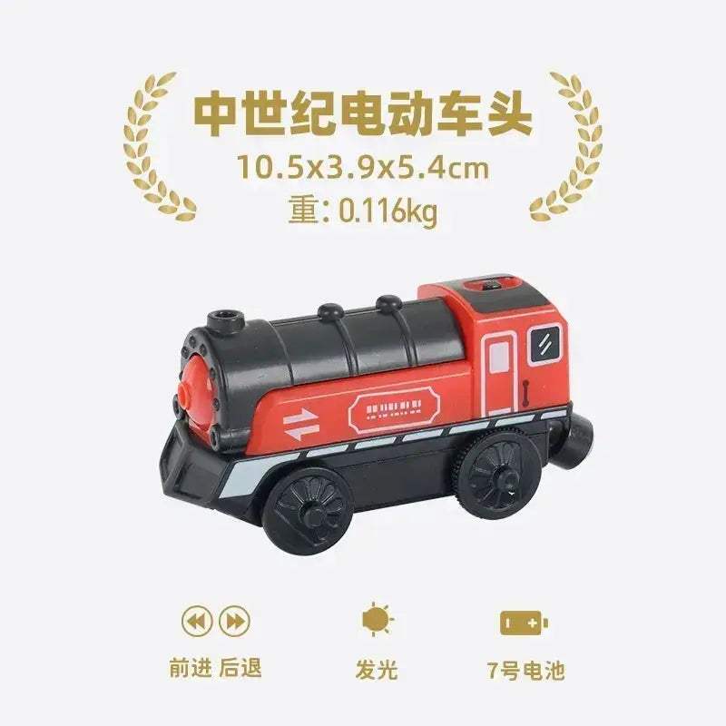 Wooden Train Set With Electric Engine For Kids Gift - ToylandEU