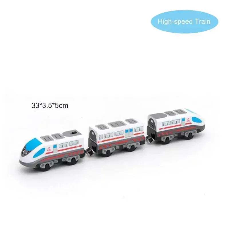 Wooden Train Set With Electric Engine For Kids Gift - ToylandEU