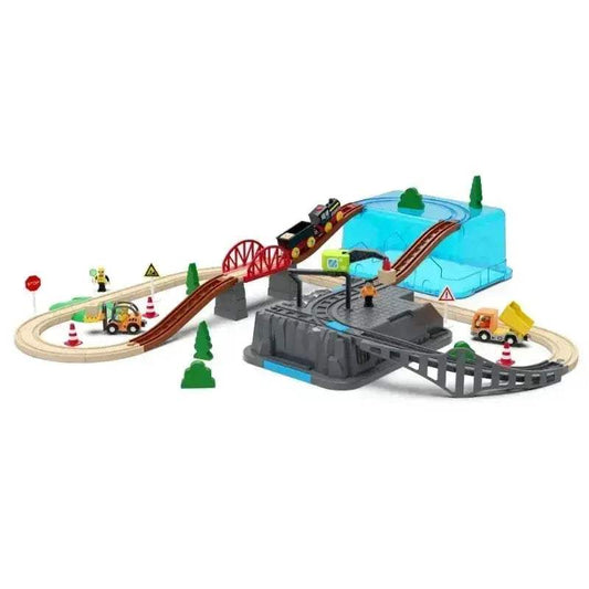  Wooden Train Set Magnetic Tracks Diy Build For Kids -  ToylandEU™