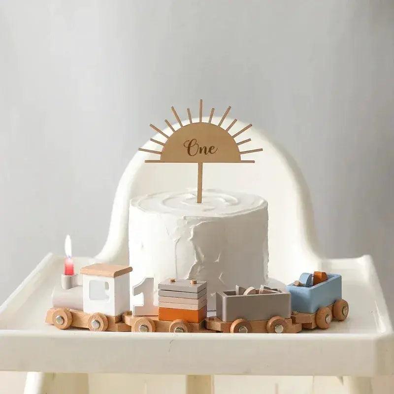  Wooden Train Toy For Babies Montessori Educational Toy Natural Wood Trolley Transportation CE Certified -  ToylandEU™