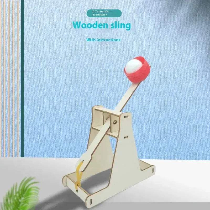 Wooden Trebuchet Catapult Kit For Kids DIY Science Educational Toy - ToylandEU
