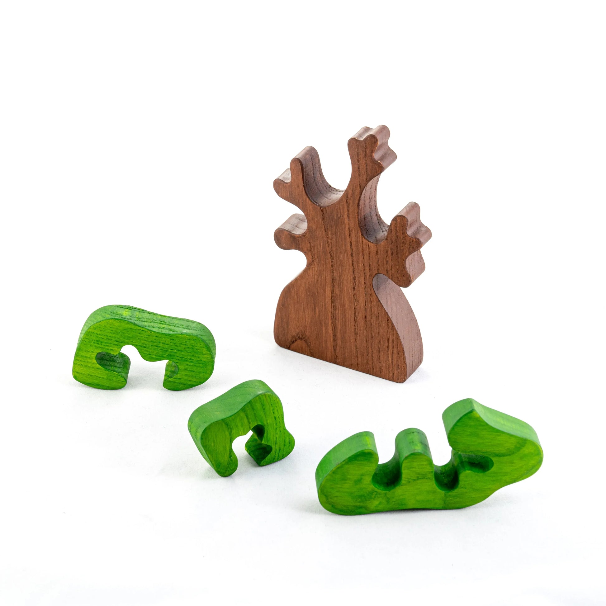 Wooden Tree Puzzle With Removable Crowns For Seasonal Play - ToylandEU