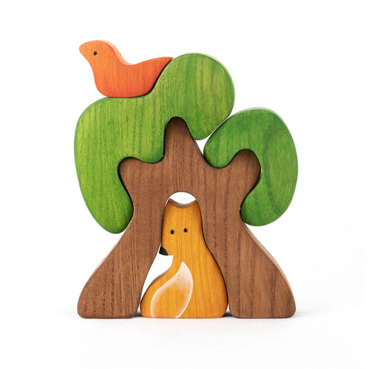 Wooden Tree Puzzle For Toddlers Builds Fine Motor Skills - ToylandEU