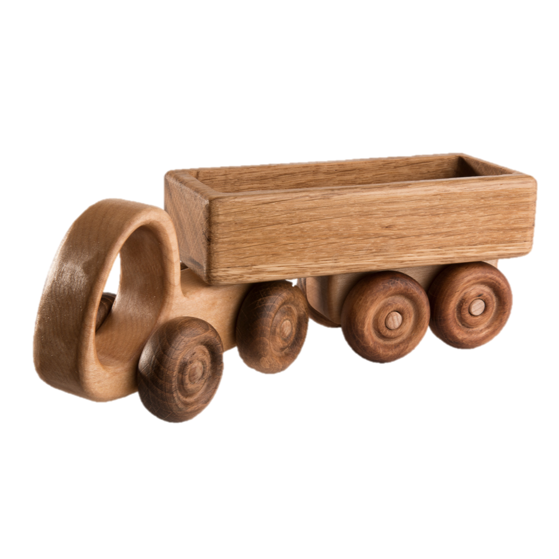 Wooden Truck Handcrafted With Moving Wheels And Detachable Carrier - ToylandEU