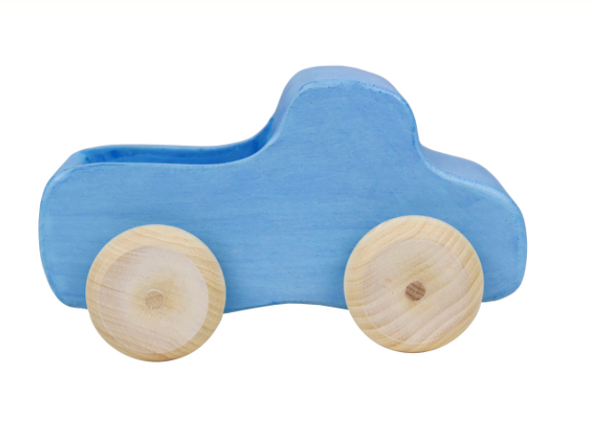 Wooden Truck With Movable Wheels And Back Compartment - ToylandEU