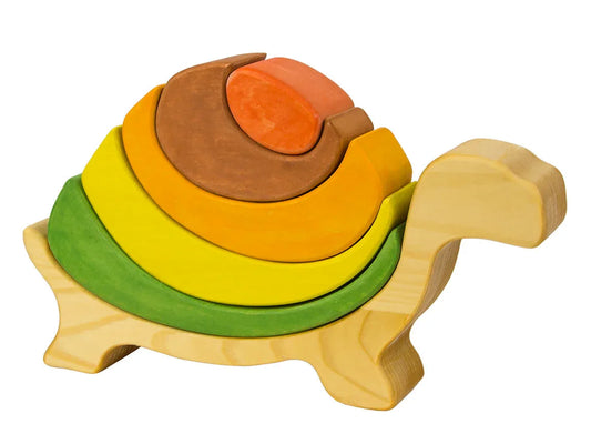 Wooden Turtle Puzzle Stackable Blocks For Kids Learning - ToylandEU