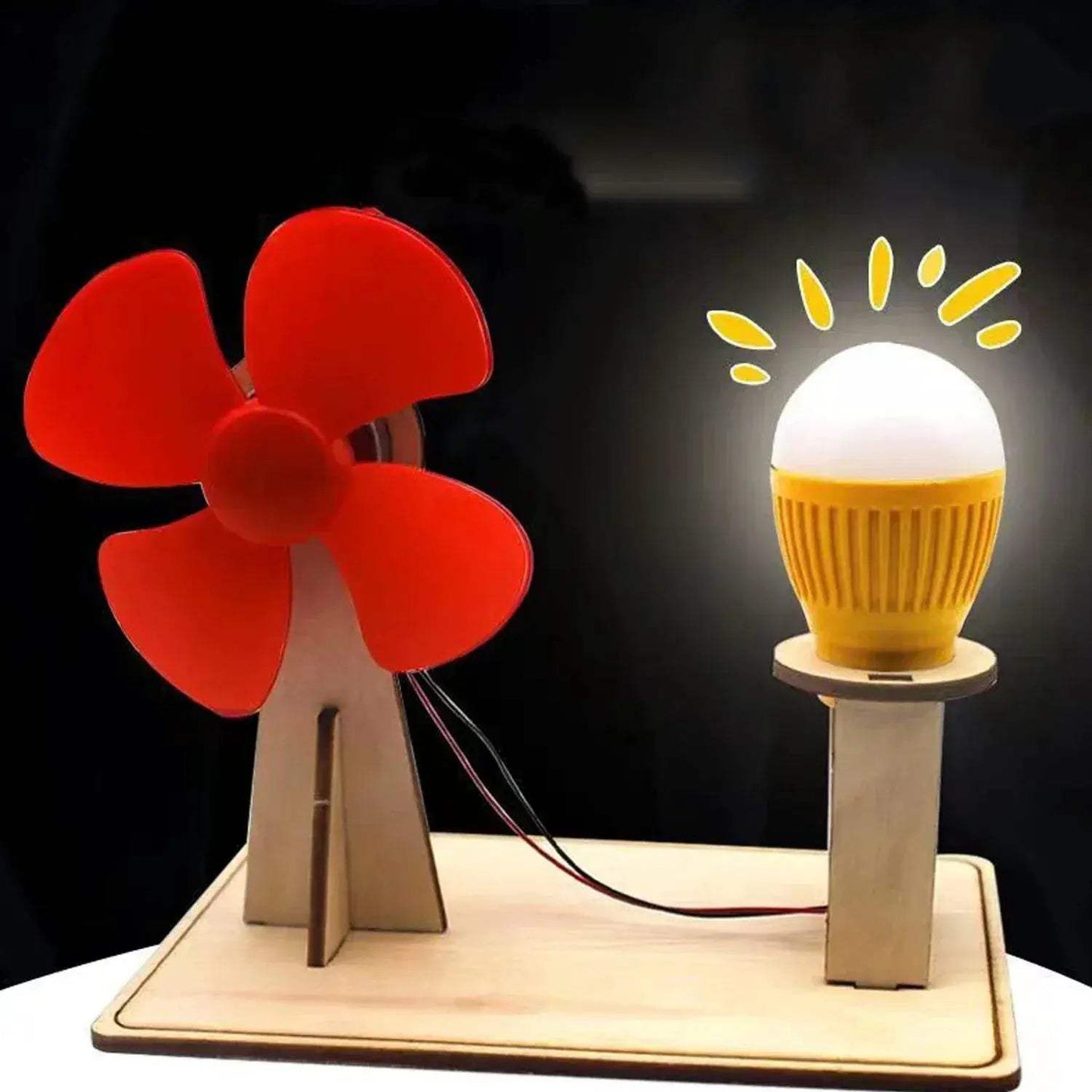 Wooden Wind Turbine Science Toy Kit For Kids Education - ToylandEU