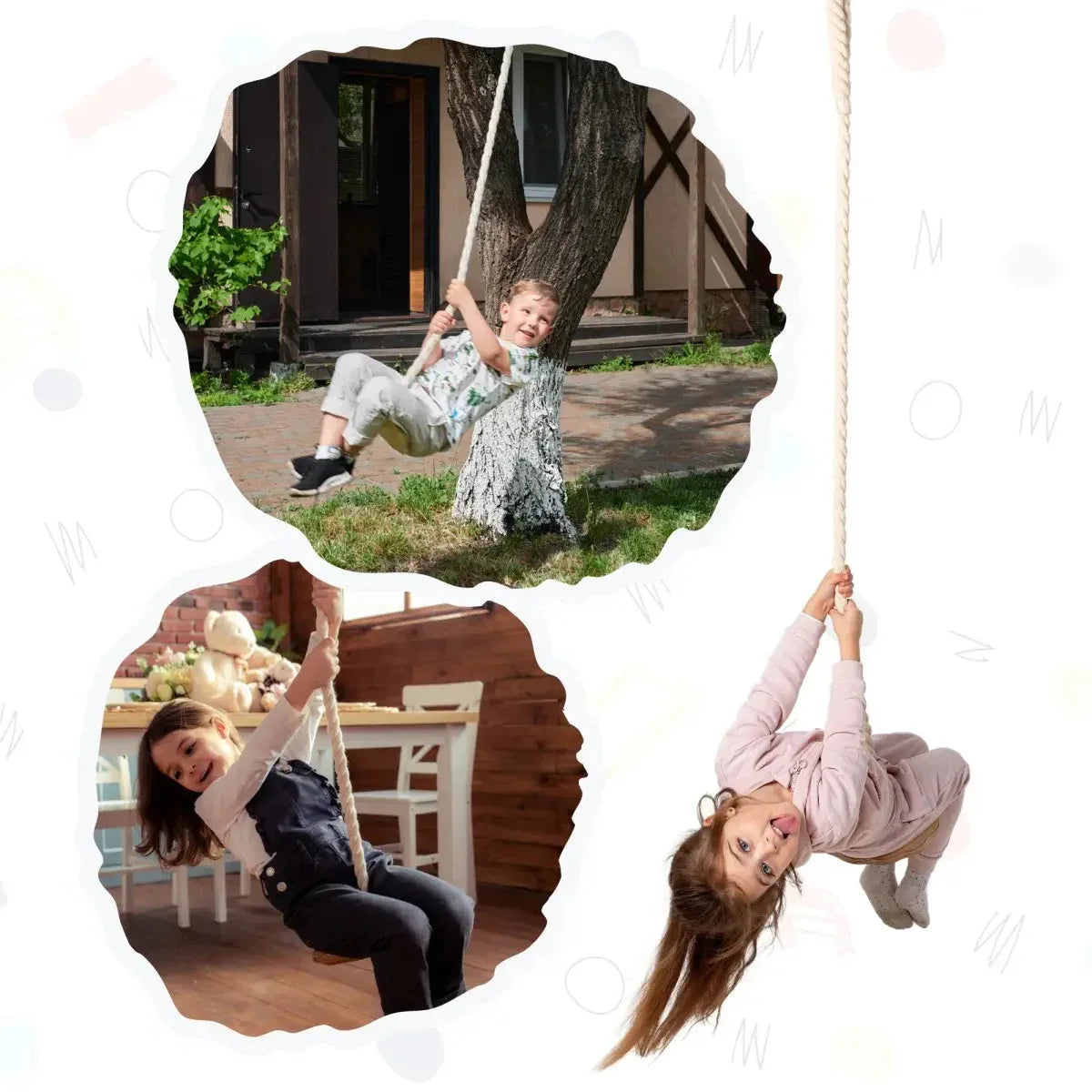 Goodevas Disc Rope Swing For Kids Dual Swing And Bungee - ToylandEU