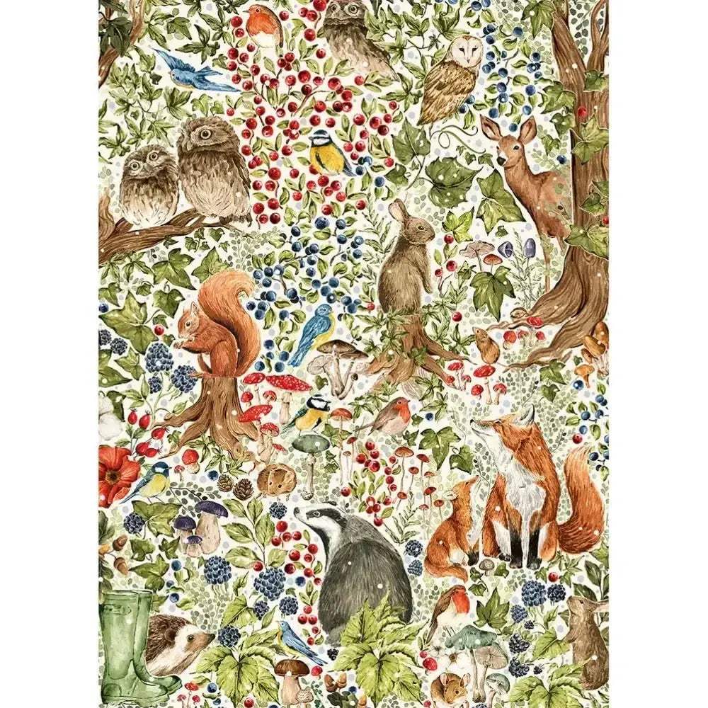 Woodland Wildlife Jigsaw Puzzle 1000 Pieces for Cozy Winter Fun - ToylandEU