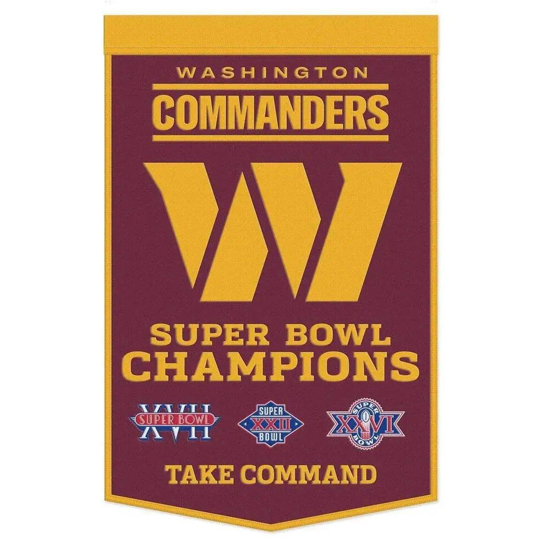  Washington Commanders Wool Banner 24x38 Dynasty Champion -  ToylandEU™