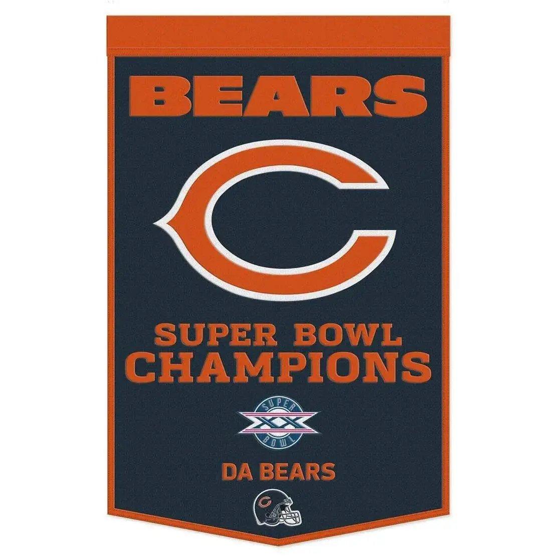  Chicago Bears Wool Banner 24x38 Dynasty Champ Design -  ToylandEU™