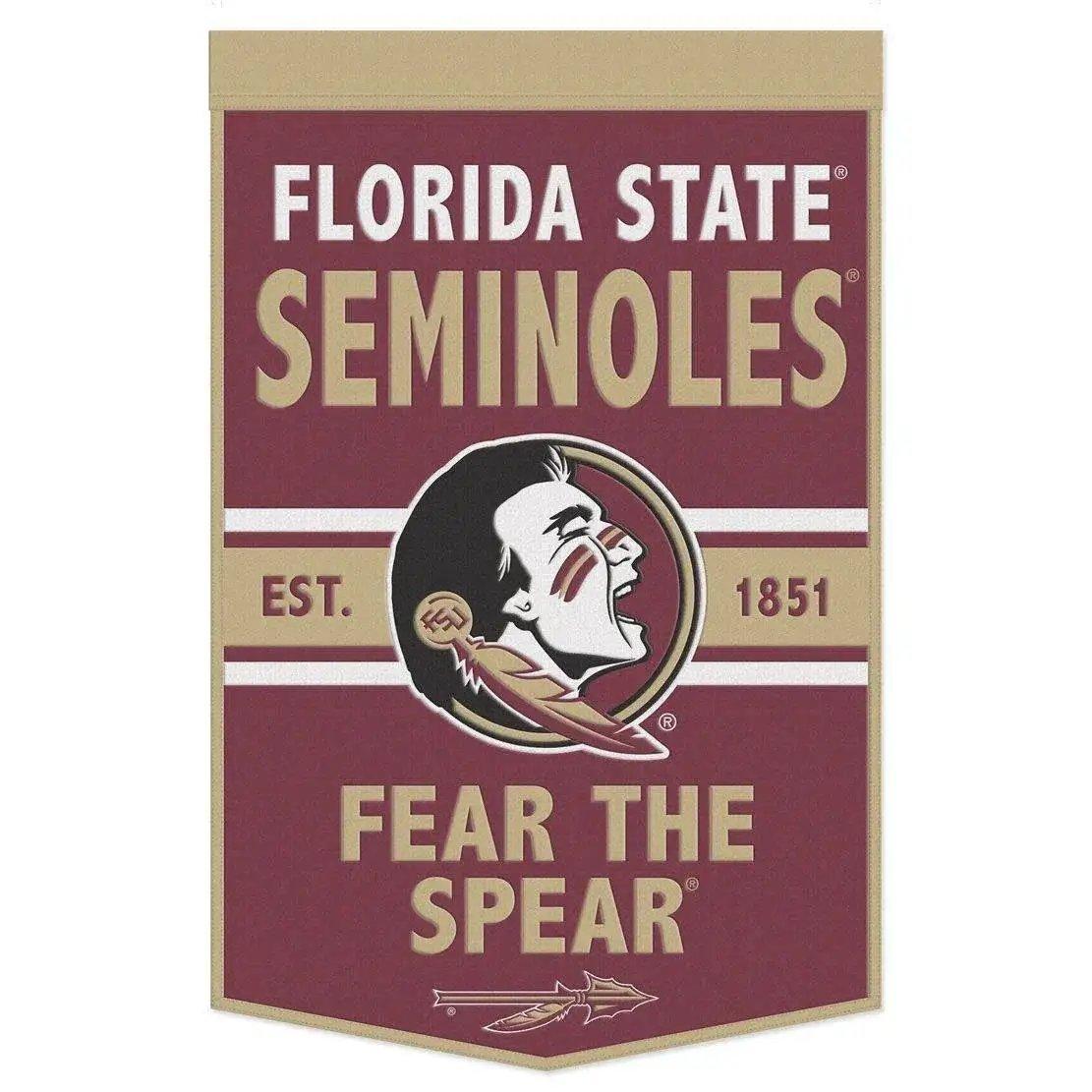 Florida State Seminoles Wool Banner 24x38 Dynasty Slogan -  ToylandEU™