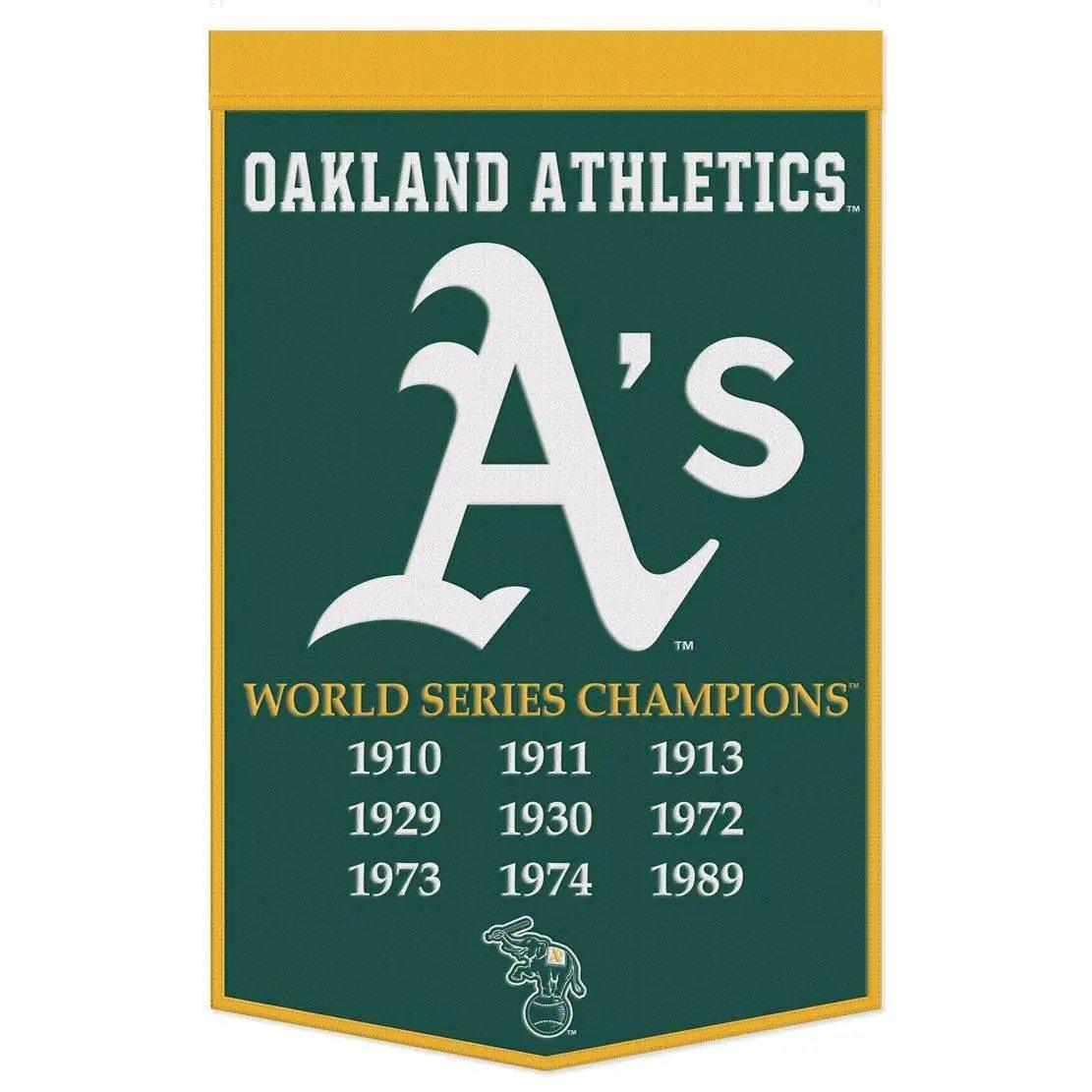  Oakland Athletics Wool Banner 24x38 Dynasty Champ Design -  ToylandEU™