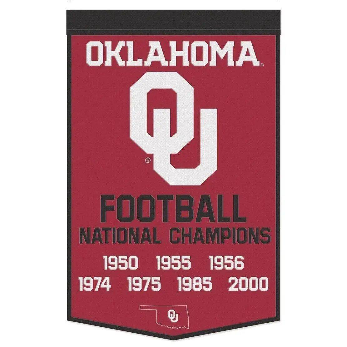  Oklahoma Sooners Wool Banner 24x38 Dynasty Champ Design -  ToylandEU™