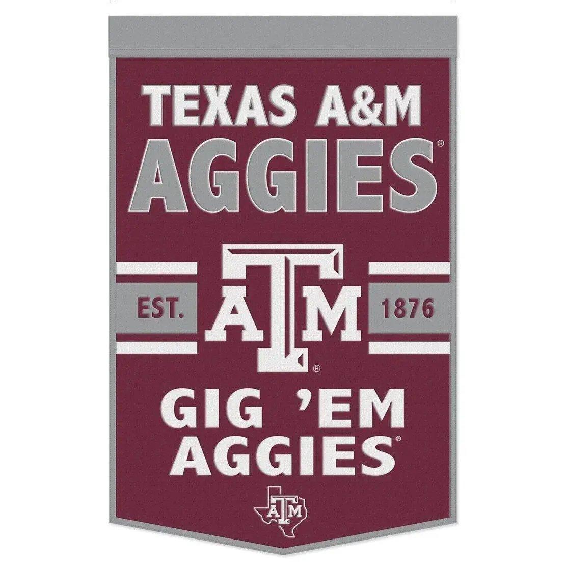  Texas AM Aggies Wool Banner 24x38 Dynasty Slogan Design -  ToylandEU™