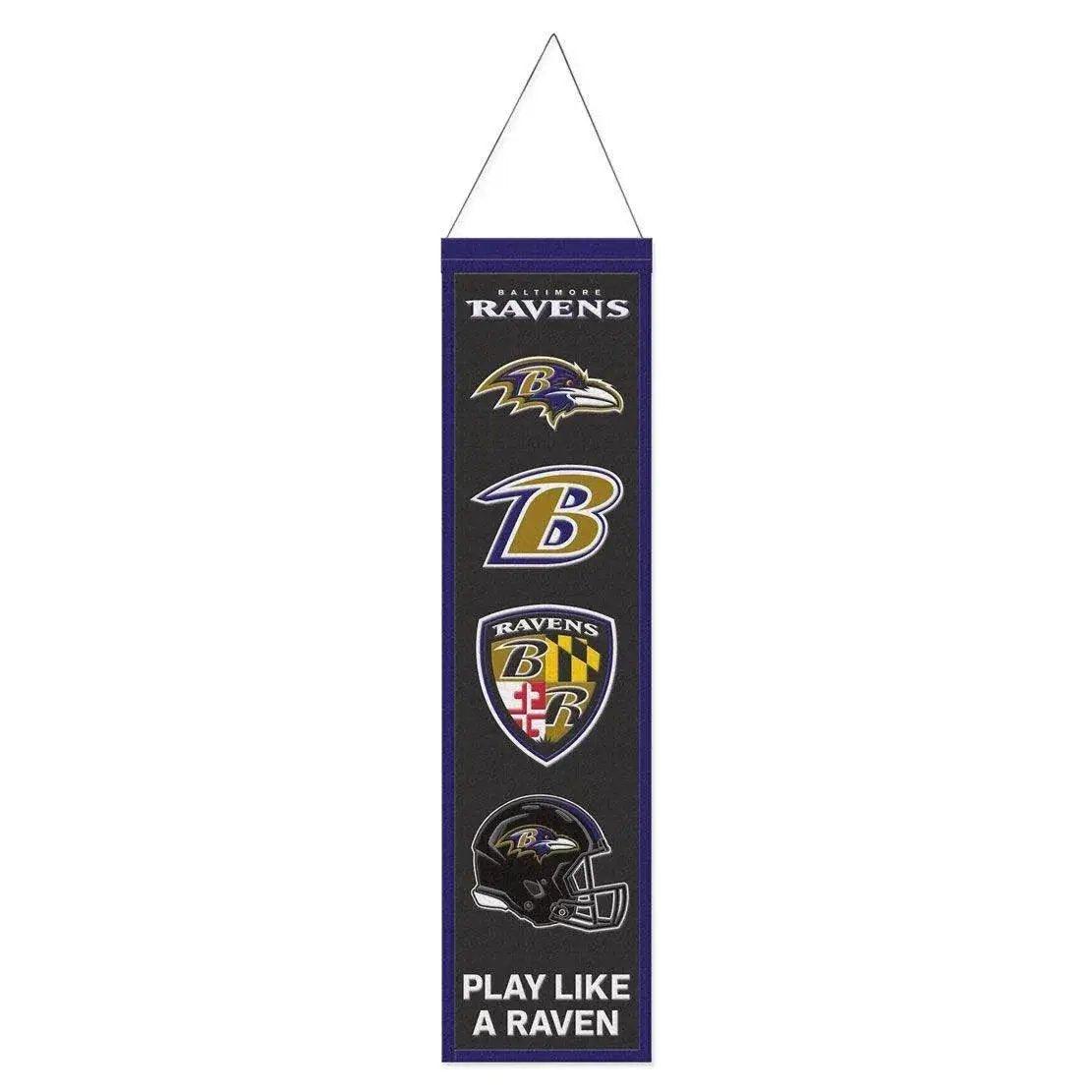  Baltimore Ravens Wool Banner 8x32 Heritage Evolution Design -  ToylandEU™