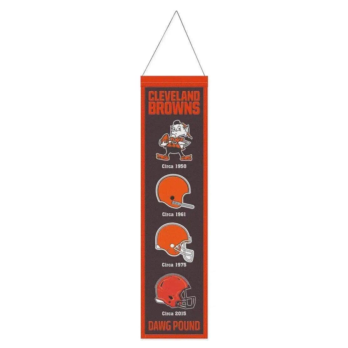  Cleveland Browns Wool Banner 8x32 Heritage Evolution Design -  ToylandEU™