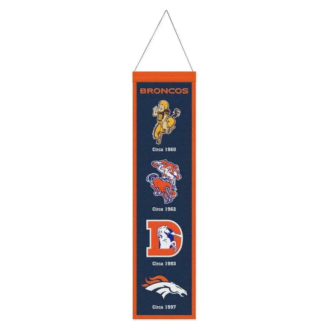  Denver Broncos Wool Banner 8x32 Heritage Evolution Design -  ToylandEU™