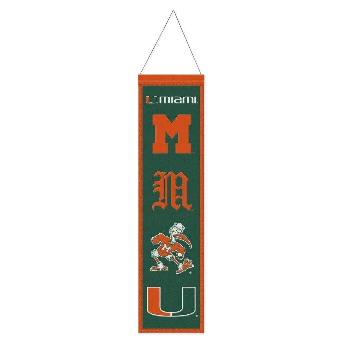  Miami Hurricanes Wool Banner 8x32 Heritage Evolution Design -  ToylandEU™