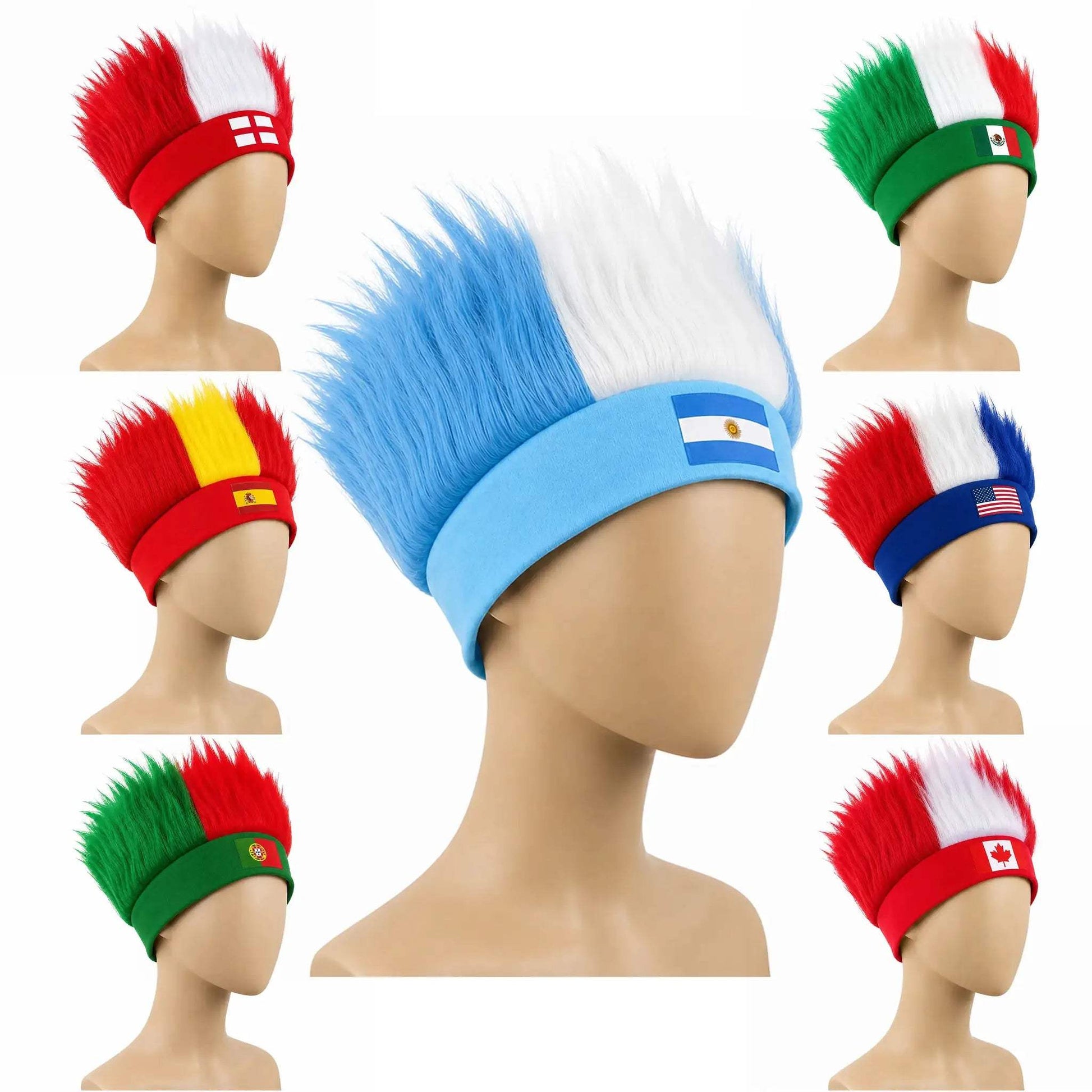  World Cup Wig With Team Logos And Flag Colors Premium -  ToylandEU™
