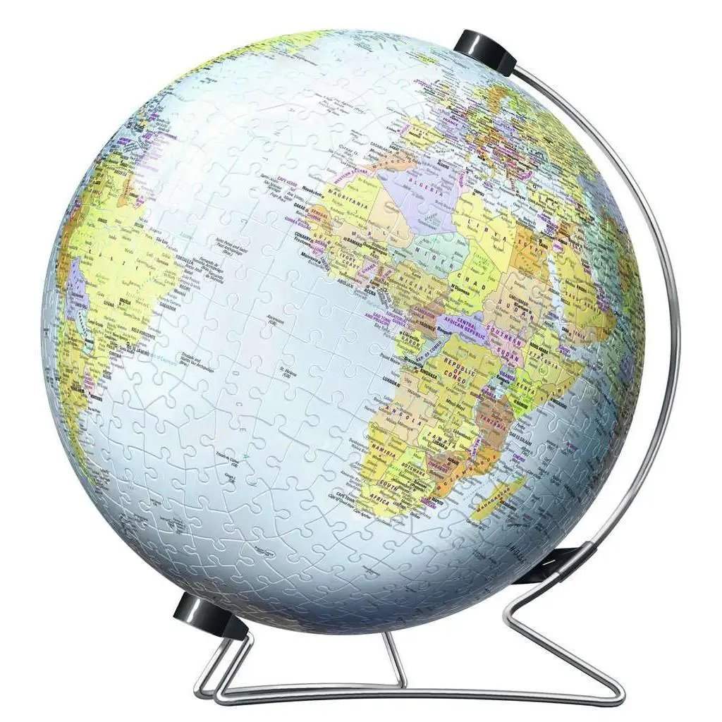 Educational 3D World Globe Puzzle With Rotating Stand - ToylandEU