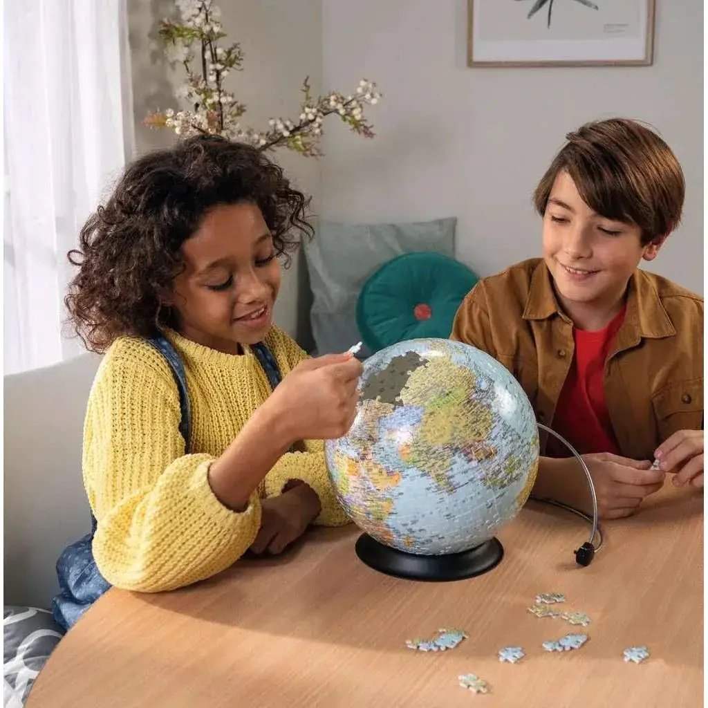 Educational 3D World Globe Puzzle With Rotating Stand - ToylandEU