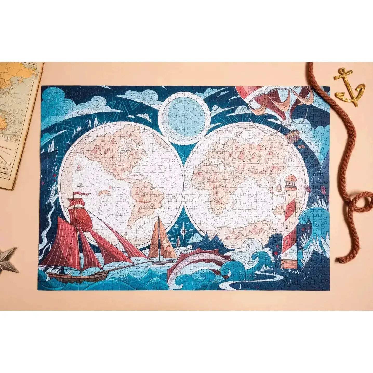 World Map 1000 Piece Premium Quality Jigsaw Puzzle Heol Collection - ToylandEU