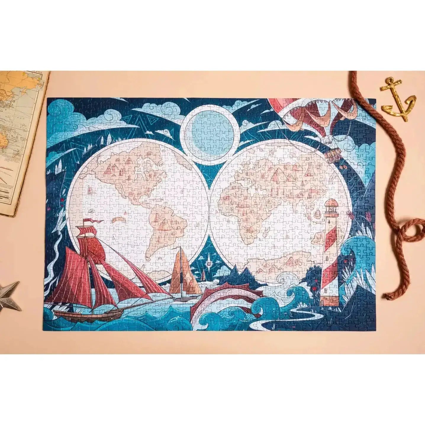 World Map 1000 Piece Premium Quality Jigsaw Puzzle Heol Collection - ToylandEU