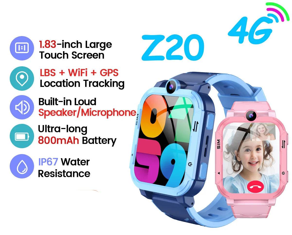 World Premiere Blackview NEW Z20 4G Smart Watch Kids GPS Video Call IP67 Tracker - ToylandEU