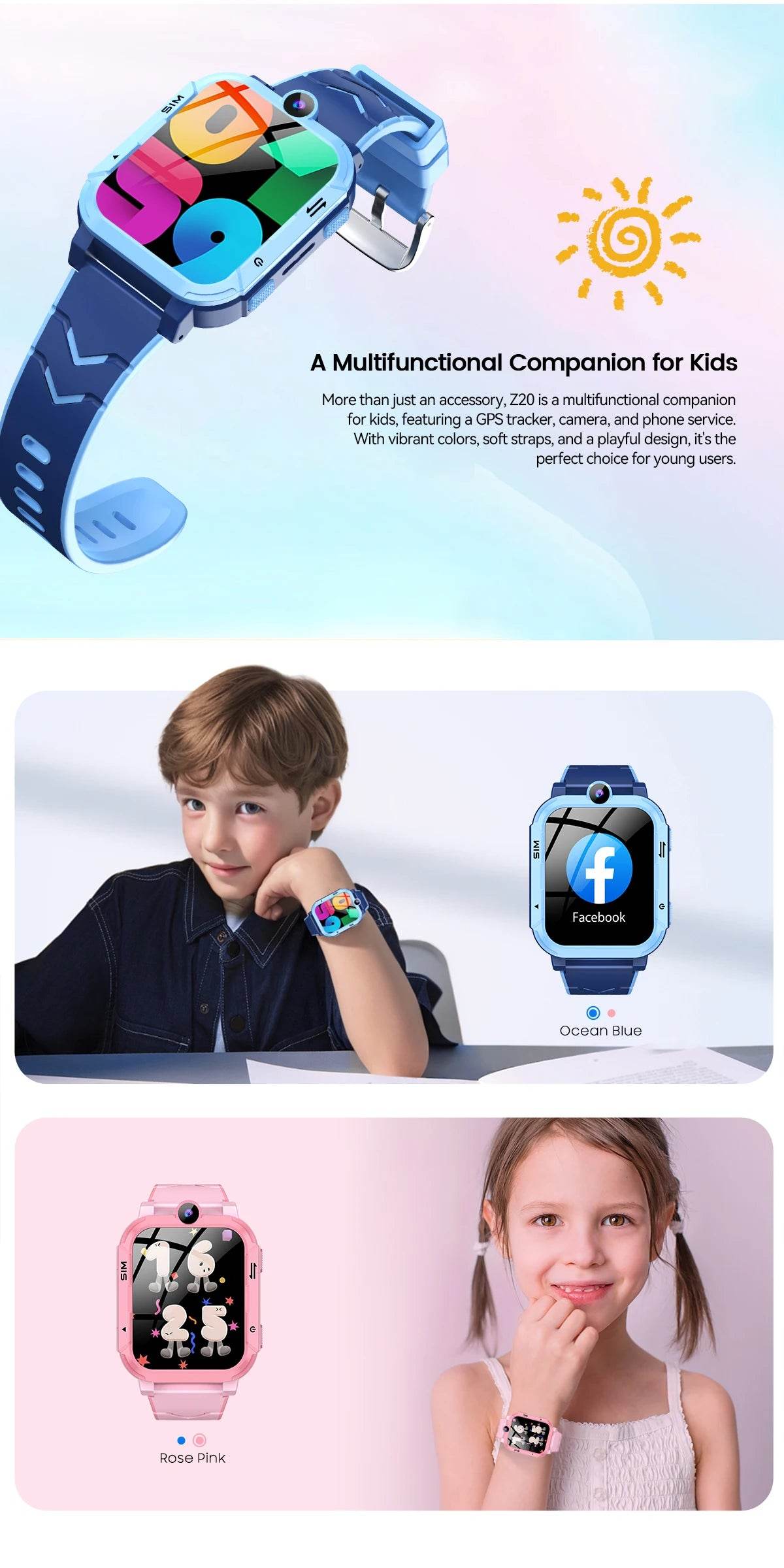 World Premiere Blackview NEW Z20 4G Smart Watch Kids GPS Video Call IP67 Tracker - ToylandEU