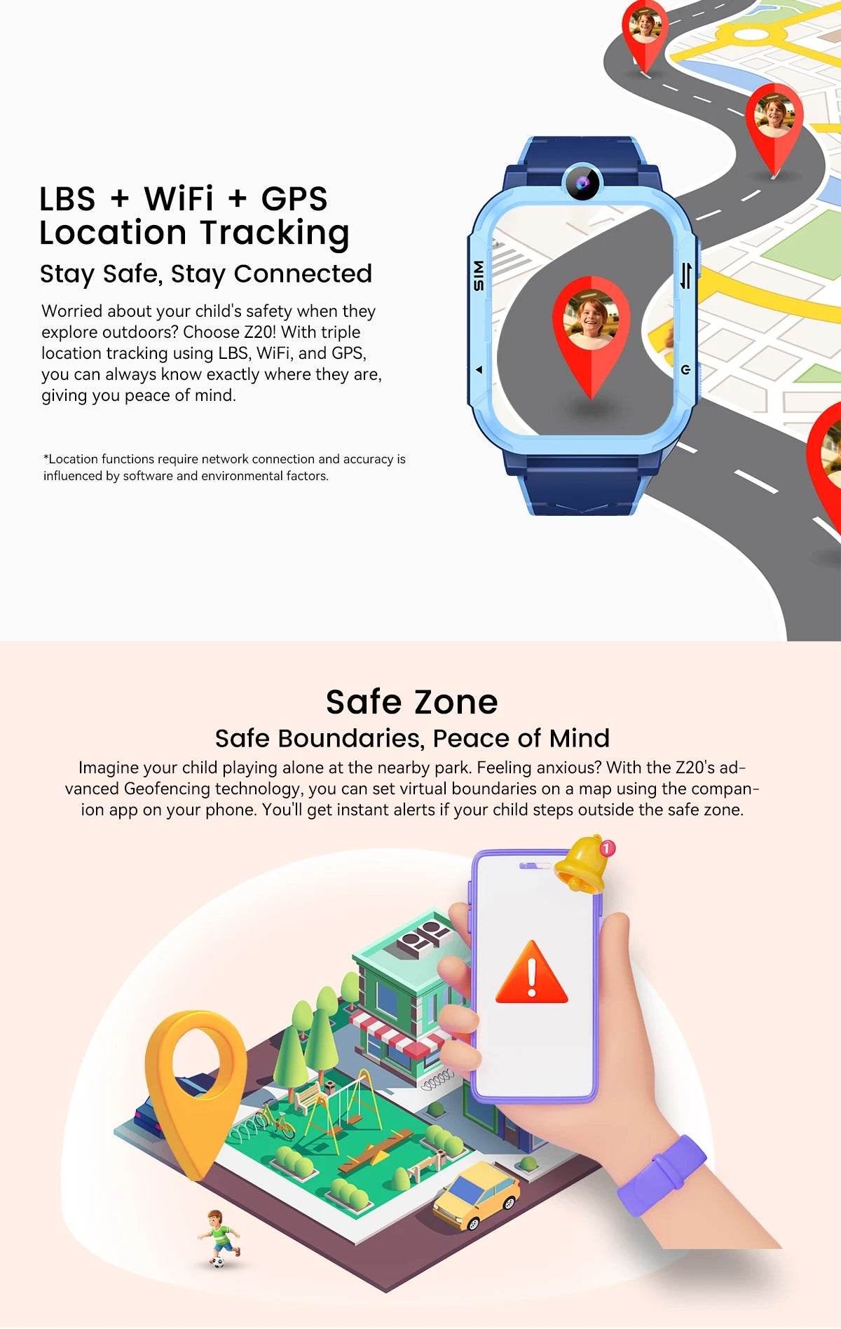 World Premiere Blackview NEW Z20 4G Smart Watch Kids GPS Video Call IP67 Tracker - ToylandEU