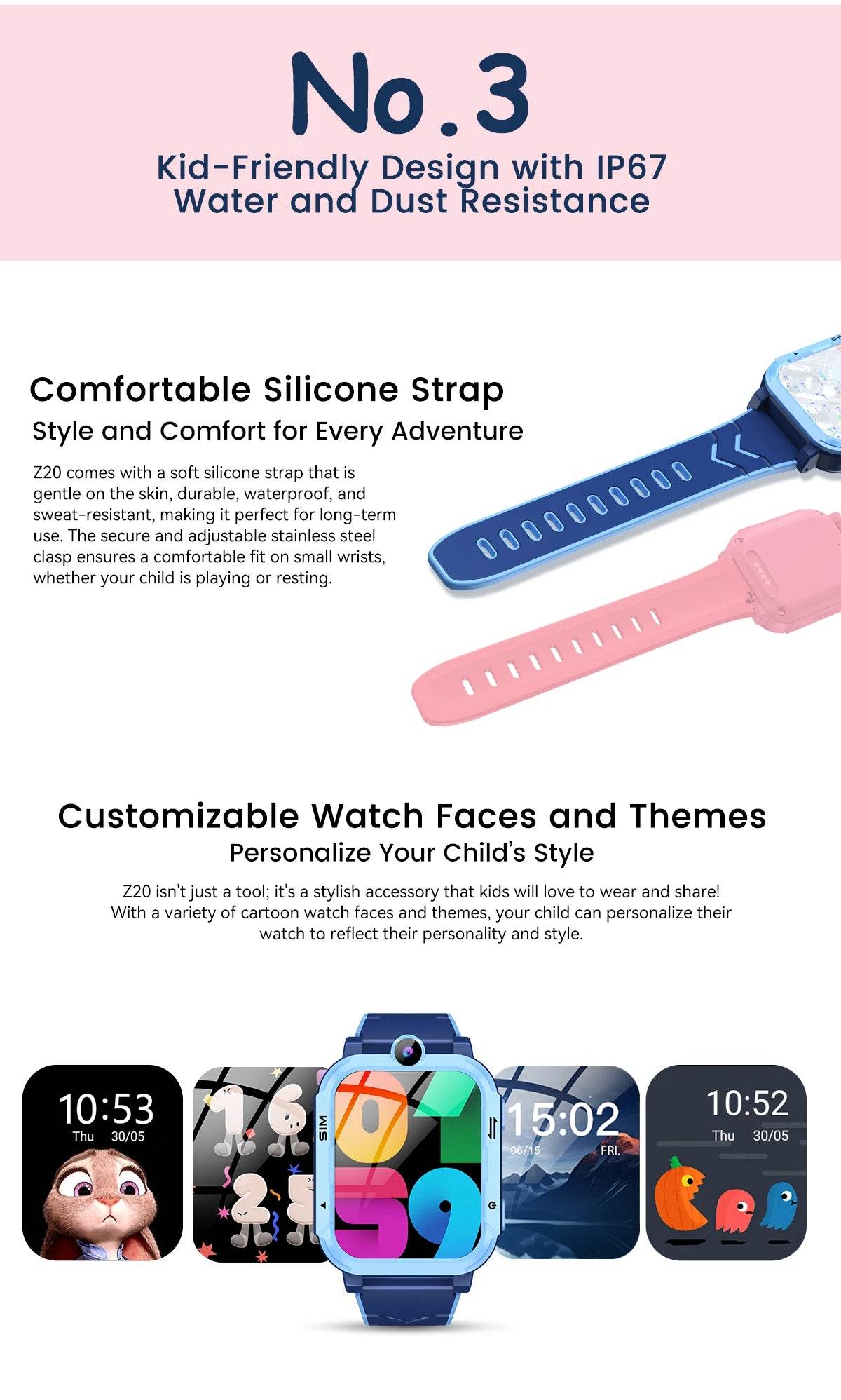 World Premiere Blackview NEW Z20 4G Smart Watch Kids GPS Video Call IP67 Tracker - ToylandEU