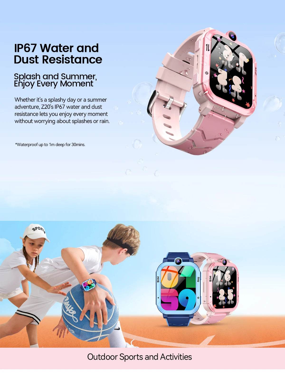 World Premiere Blackview NEW Z20 4G Smart Watch Kids GPS Video Call IP67 Tracker - ToylandEU